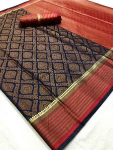 Copy of Adhesive Multi Color Designer Silk Saree