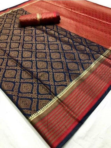 Copy of Adhesive Multi Color Designer Silk Saree