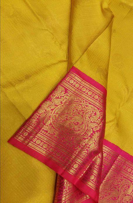 Fancy Yellow Color Designer Silk Saree