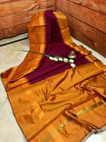 Copy of Awesome musterd Color Designer Silk Saree