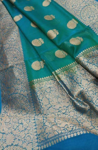 New Look Sky Blue Color Designer Saree
